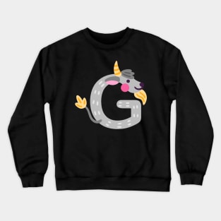 Letter G animal alphabet back to school Crewneck Sweatshirt